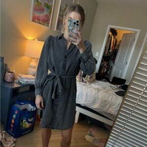 Rails Adele Black Acid Wash Dress